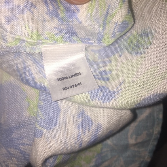 𝅺J. Jill linen button down blouse shirt size small - Picture 4 of 5